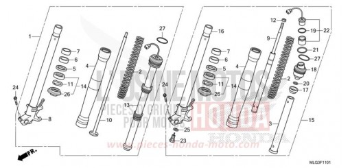 GABEL, VORNE (2) CRF1100A4N de 2022